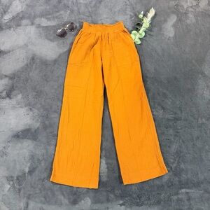 Magaschoni Vibrant Orange Wide-Leg Organic Cotton Pants